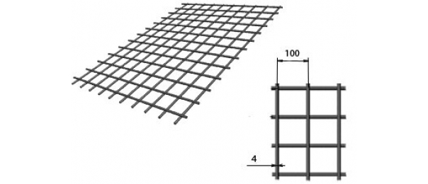 Сетка сварная (дорожная) 100х100х4мм 1,5х2м купить с доставкой в Данках
