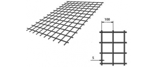 Сетка сварная (дорожная) 100х100х5мм 1,5х2м купить с доставкой в Данках